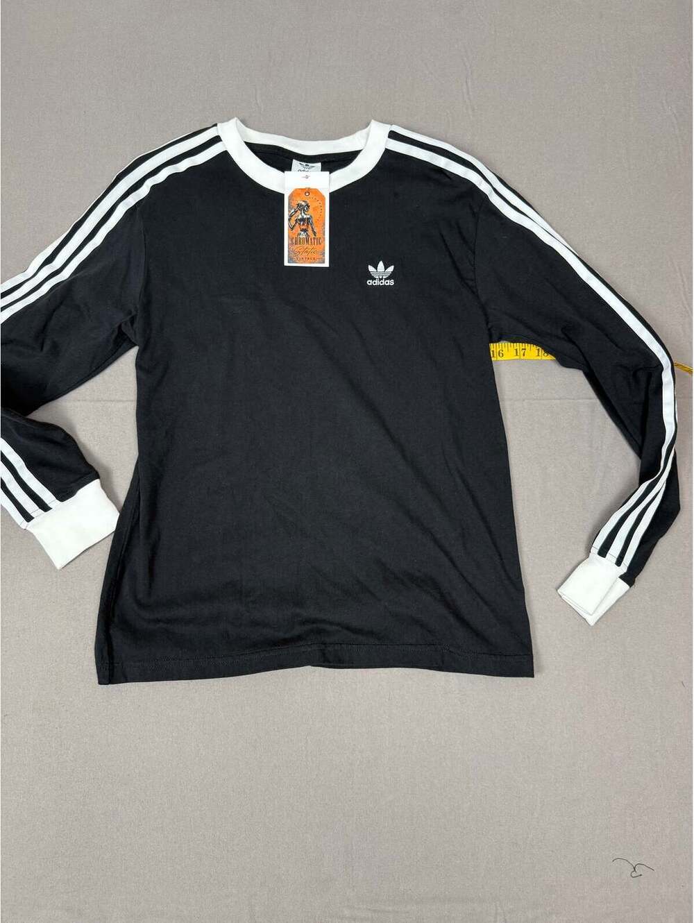 Adidas Originals – 3-Stripes Ringer Long-Sleeve T-Shirt